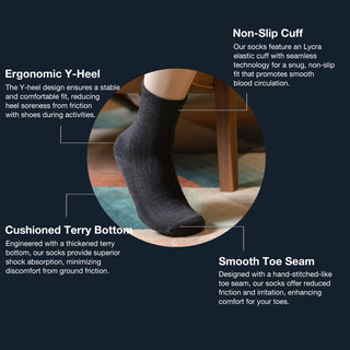 Merino Wool Socks Men, Moisture Wicking Socks Men 3 Pairs, Casual Athletic Crew Socks