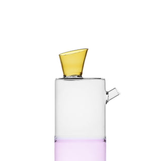 Yellow Pink Color Block Water Bottle