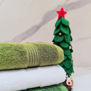 Army Green Hand Towel 45×95cm – Soft, Plush Cotton with High Absorbency