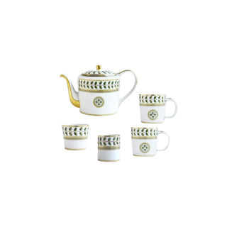 Constance 5-Piece Tea Set (1 Teapot; 1 Sugar Bowl; 1 Creamer; 2 Cups)
