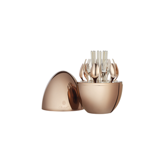 MOOD Rose Gold Egg Flatware Set