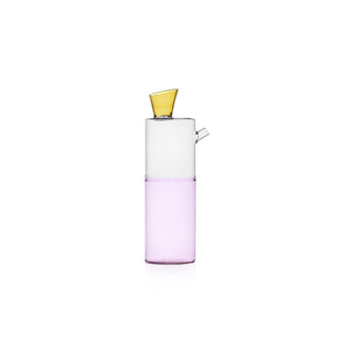 Yellow Pink Color Block Water Bottle