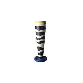 Zebra Pattern Vase-Blue Base