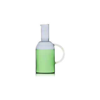 White Green Color Block Water Bottle