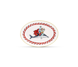 Neptune Series Oval Plate - Dolphin