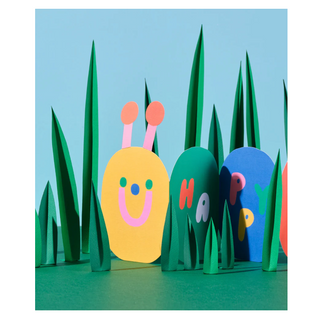 Greeting Card CATERPILLAR FOLD OUT CARD