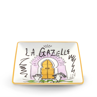 LUCHINO Series - LA GAZELLE D'OR Square Plate