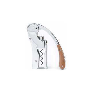 L’ATELIER DU VIN - Oeno Motion Silver & Wood – Compact Vertical-Lever Corkscrew