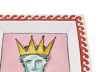 Neptune Series 18CM Pink Square Plate