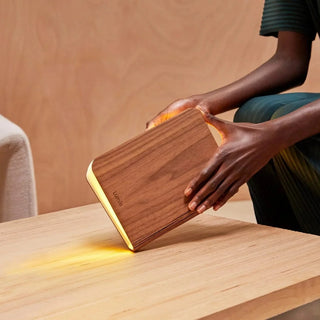 LUMIO - Classic LITO Fabric Book Light - Grey Yellow