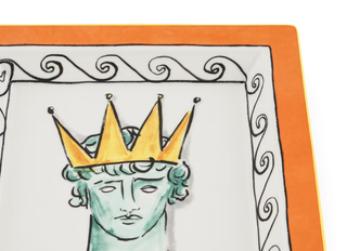 Neptune Series 18CM Orange Square Plate