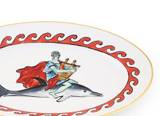 Neptune Series Oval Plate - Dolphin