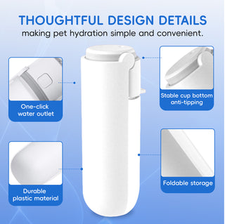 REDMINUT - PORTABLE PETS WATER DRINKING BOTTLE - 420ml (White)