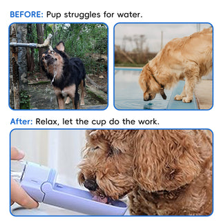 REDMINUT - PORTABLE PETS WATER DRINKING BOTTLE - 420ml (Blue)