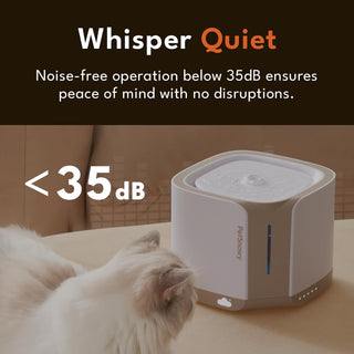 PetSnowy - Cat Water Fountain with Safe-Sip Pump