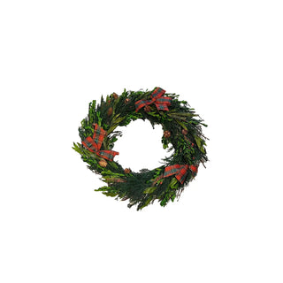Arborvitae Cross Fruit Drop Christmas Wreath