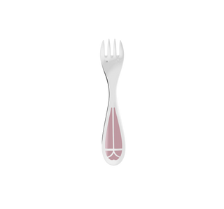 Christofle Talisman Baby Cutlery Set – Rose Quartz Handle