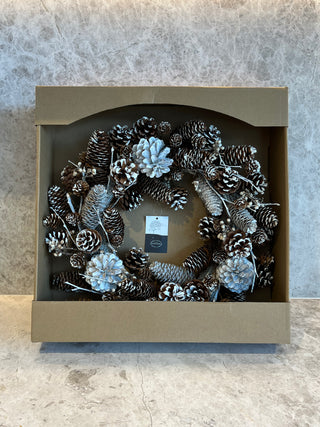 Snowy Pinecone Wreath