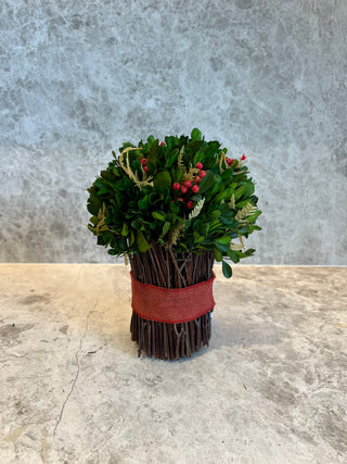 Boxwood Sesame Birch Branch Mixed Wood Pole Stack