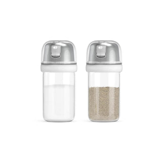 Kitchendao - 2-in-1 Salt and Pepper Shaker Set with Pourer