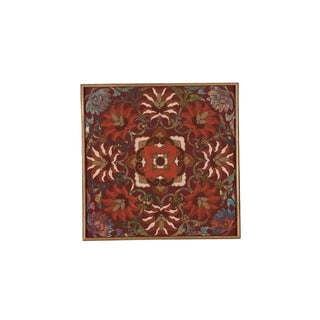 JIWU - Floral Medallion Caisson Ceiling Pattern | 20x20cm Art Panel